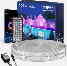 Outdoor LED Strip Lights Waterproof 100FT 2 Rolls of 50ft IP67 LED Light Strip