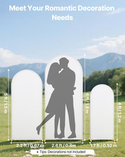 Arch Backdrop Stand, Set of 3, 6/5/4 ft, and Ceremony Decoration