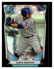 2014 Bowman #BCP78 Chris Bostick Chrome Prospects Black Refractors #/99