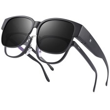 BIRCEN Polarized Fit Over Sunglasses: Wear Over Glasses Sunglasses Wrap Aroun...