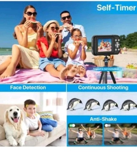 Digital Camera, 1080P HD 44MP Kids Digital Camera, LCD Screen Rechargeable Compa - Afbeelding 6 van 6