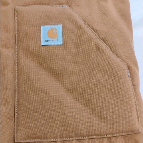 Carhartt Brown Quilt Lined Vest Duck Canvas Arbeitsweste Herren Large Vintage  - Bild 2 von 11