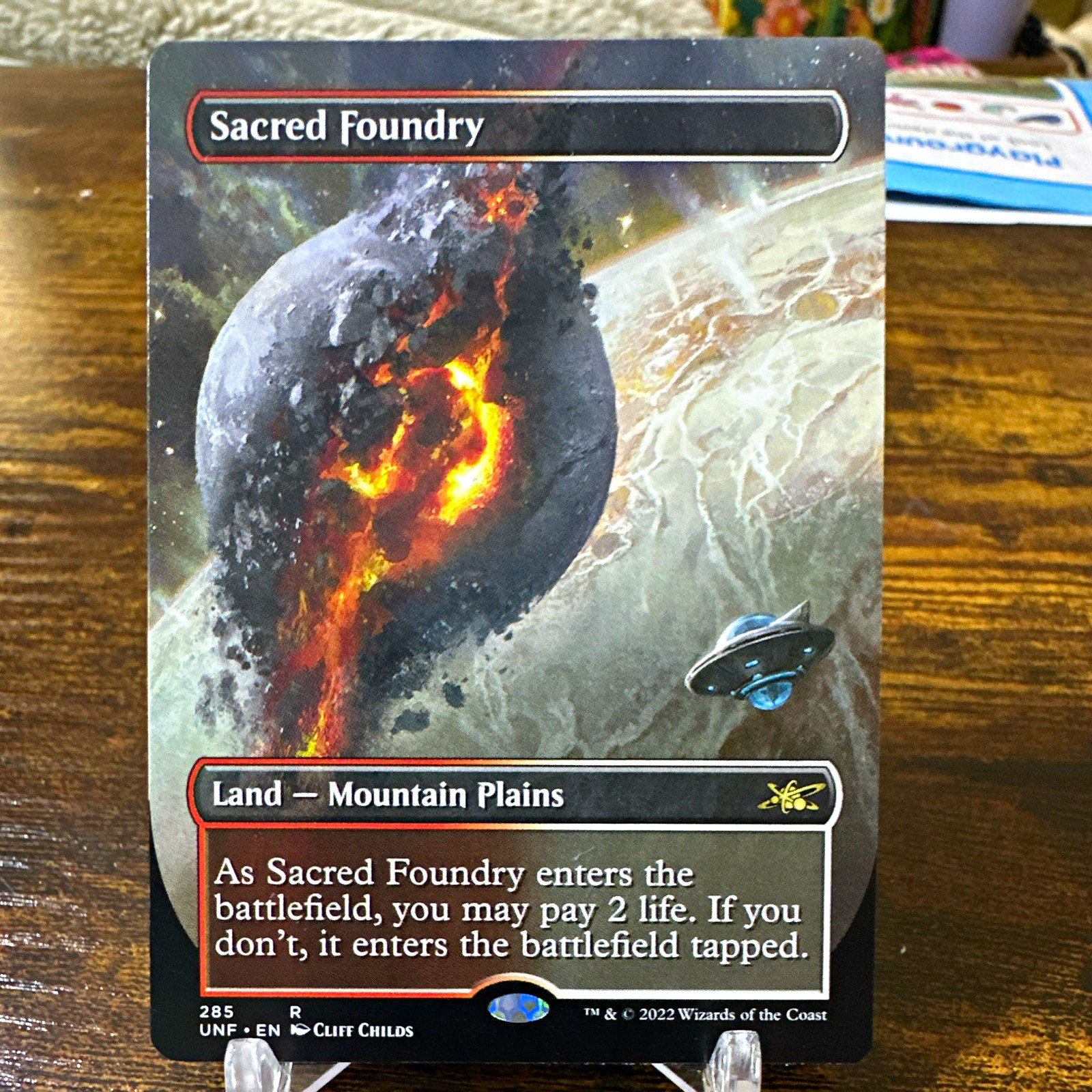 Sacred Foundry (Borderless) -Full Art Rare EN Unfinity 285