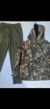 Under Armour Youth Boys Medium Joggers Green Sweatpants Camo Hoodie j423