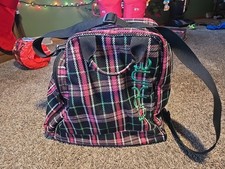 Dakine Snow Board Boot Bag - Black Pink Green Striped silver inside