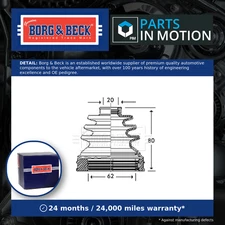 CV Joint Boot fits FIAT PUNTO 188 1.2 Front Inner 03 to 06 188A5.000 C.V. B&B