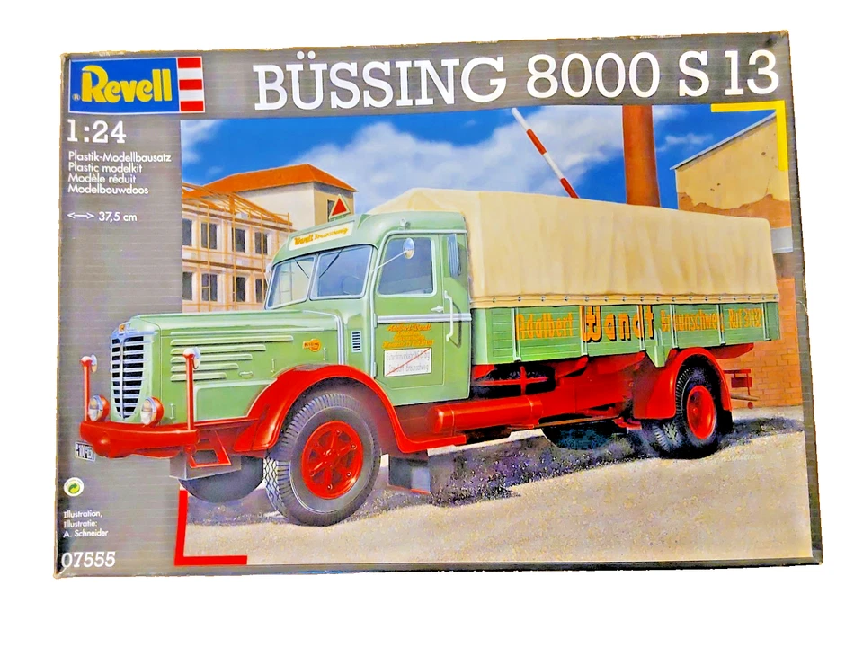 1:24 BÜSSING 8000 S 13 + HANOMAG TRAILER komplett in OVP - REVELL-BAUSÄTZE