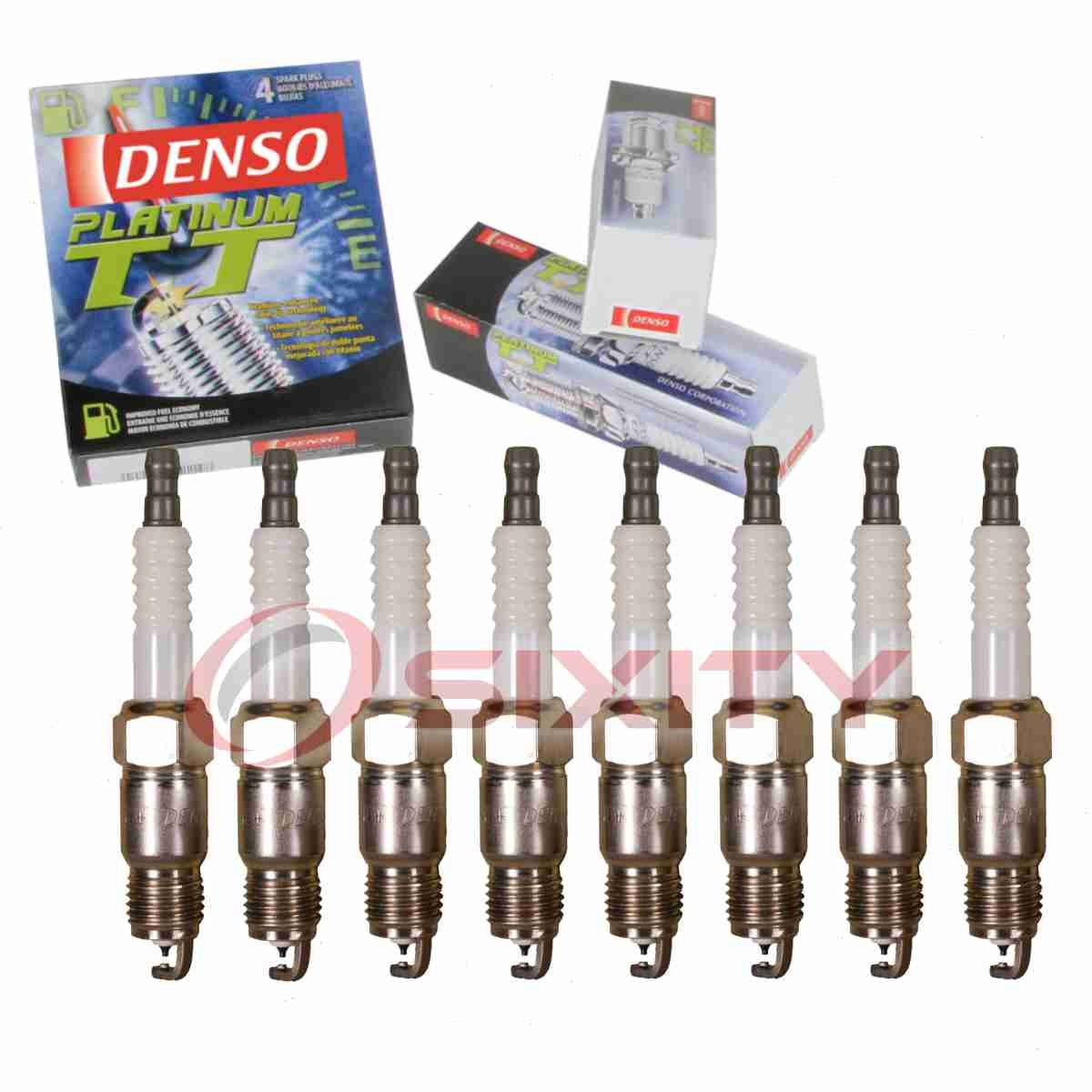 8 pc Denso Platinum TT Spark Plugs for 1989-1991 Chevrolet V2500 Suburban ob