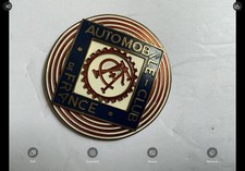 Vintage Automobile Club De Lile De France Paris Car Grill Badge Made In Spain