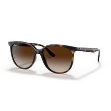 Ray-Ban Woman Sunglasses Havana Frame, Gradient Brown Lenses, Small,
