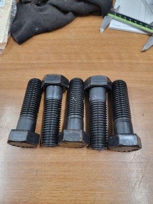 7/8''-9 X 3'' Grade 5 Hex Cap Screws Coarse Thread, BlackOxide. 5pk 18D