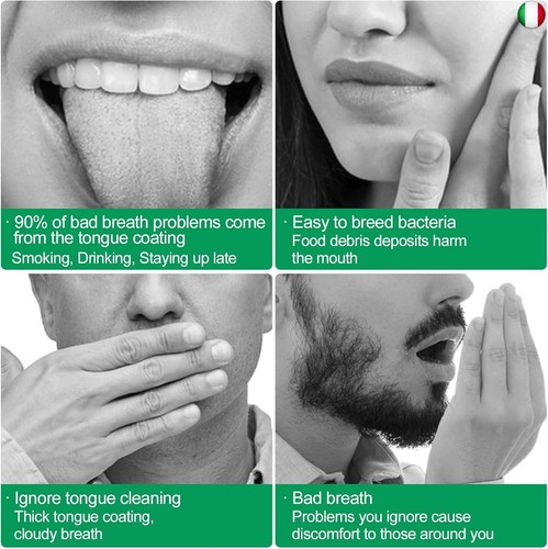Fousenuk 2 pezzi Pulisci Lingua, Nettalingua in 304 Acciaio Inox Raschietto - Foto 5 di 7