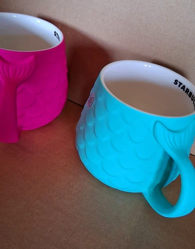 Starbucks 2025  Pink Starbucks Mugs 14oz  413Ml Soft Touch Mugs Mermaid Cups
