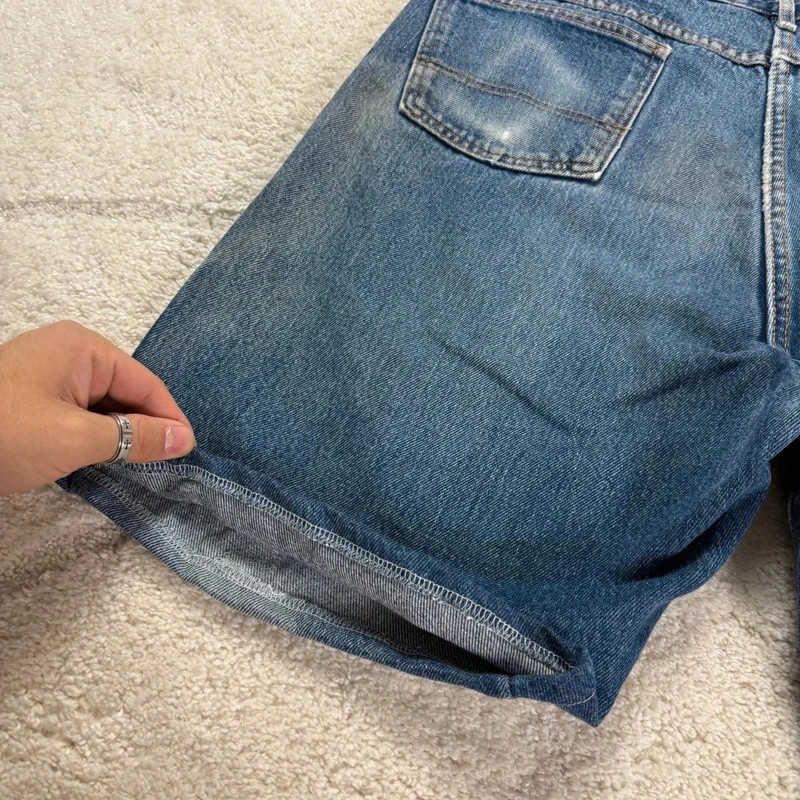 VTG Dickies 1990s Baggy Oversized Relaxed Fit Blue Sz 42 Jean Denim Shorts Jorts image 4