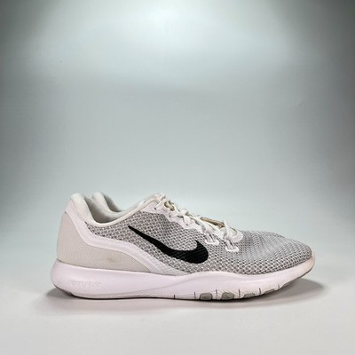 Nike Flex Trainer 7 White Gray Running Shoes Sneakers 898479-100 Womens Sz 9.5