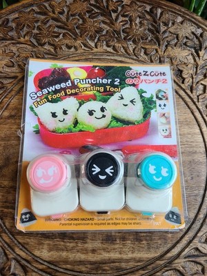 CuteZCute Seaweed Nori Punch Series 2 Bento Food Face Cutter Set Hole Punch 