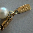 Vintage Victorian 1928 Signed Faux Pearl Beaded & Crystal 30" Necklace — photo 5