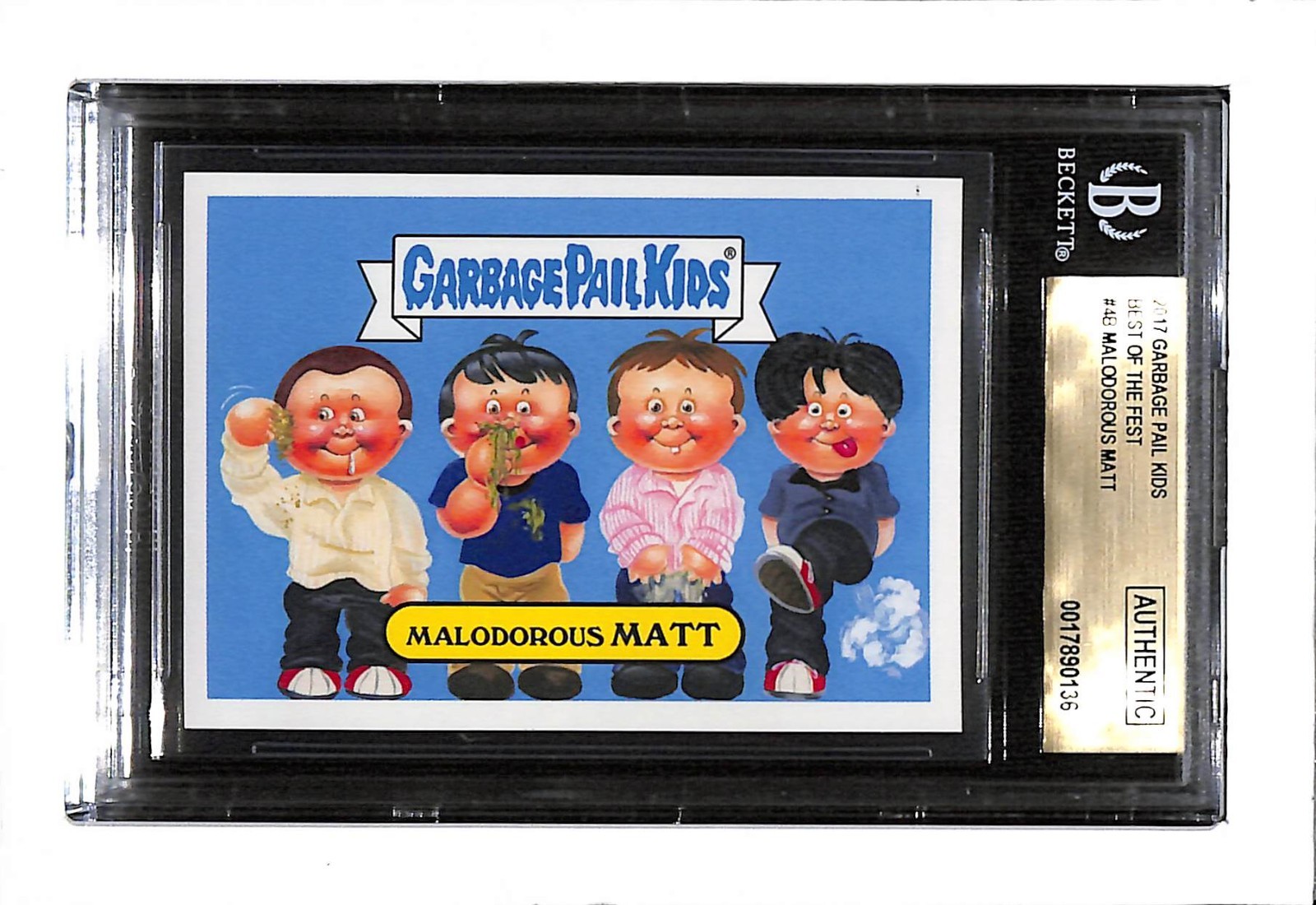 2017 Topps Garbage Pail Kids Best Of The Fest #4b Malodorous MATT front