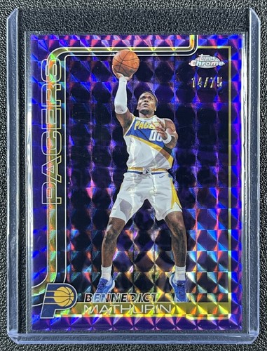 BENNEDICT MATHURIN 2025-26 TOPPS CHROME UPDATE #133 PURPLE GEO REFRACTOR 14/75