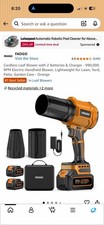 FAOGO Cordless Leaf Blower with 2 Batteries & Charger Orange - RL-001,
