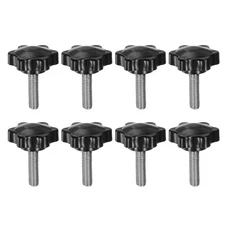 8pcs Star Knobs M8 x 30mm 304 Stainless Steel Stud 38mm 6-Star Head Thumb Screw
