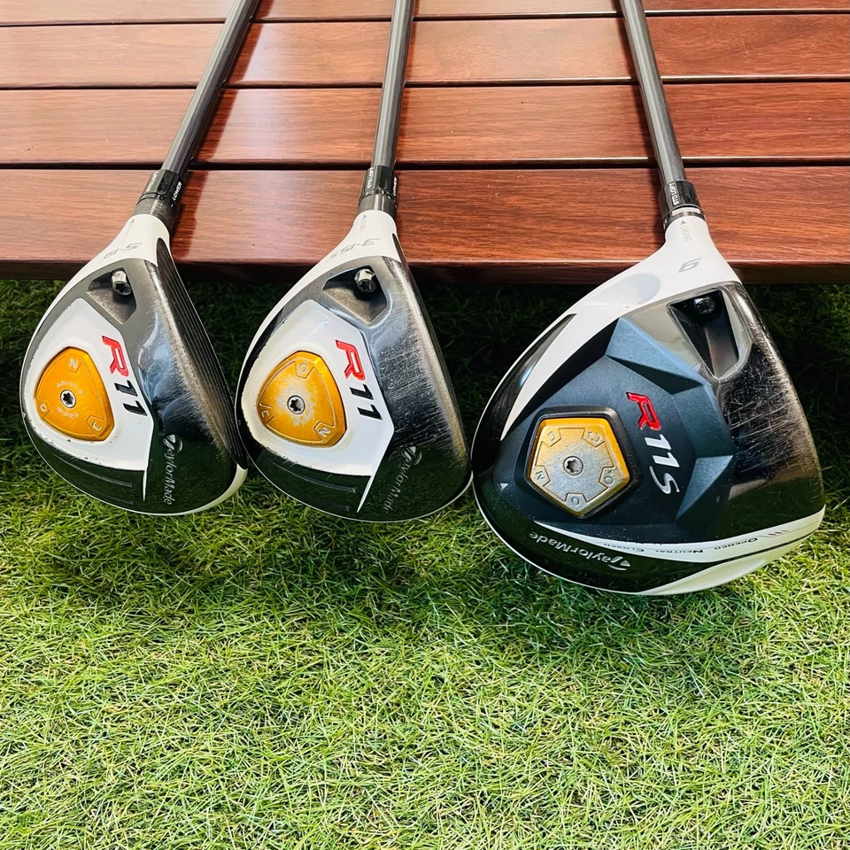 LH Taylormade R11 1w 3w 5w 3clubs S Flex RH Golf Driver Fairway wood - Image 3 of 4