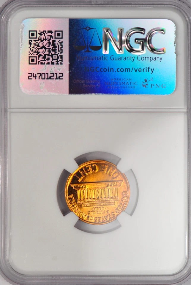 1961 TONED Lincoln Memorial Cent Proof NGC PF 66 BN PR66BN Toning Coin 1C - Image 3 of 4