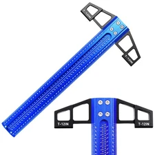 T Square Ruler Woodworking Scriber T-Square Ruler 12 Inch Precision Marking W...
