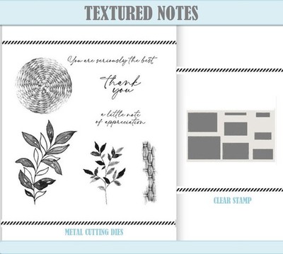 M1724 TEXTURED NOTES Metal Cutting Dies Stamp Set Scrapbooking Cards Embossing