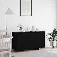 Vidaxl Sideboard Schwarz Eichen-Optik 135 X 41 X 75 Cm Holzwerkstoff Neu