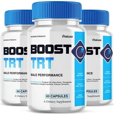(3Pack) Boost TRT Capsules for Men BoostTRT Male Enhancement Performance (180ct)