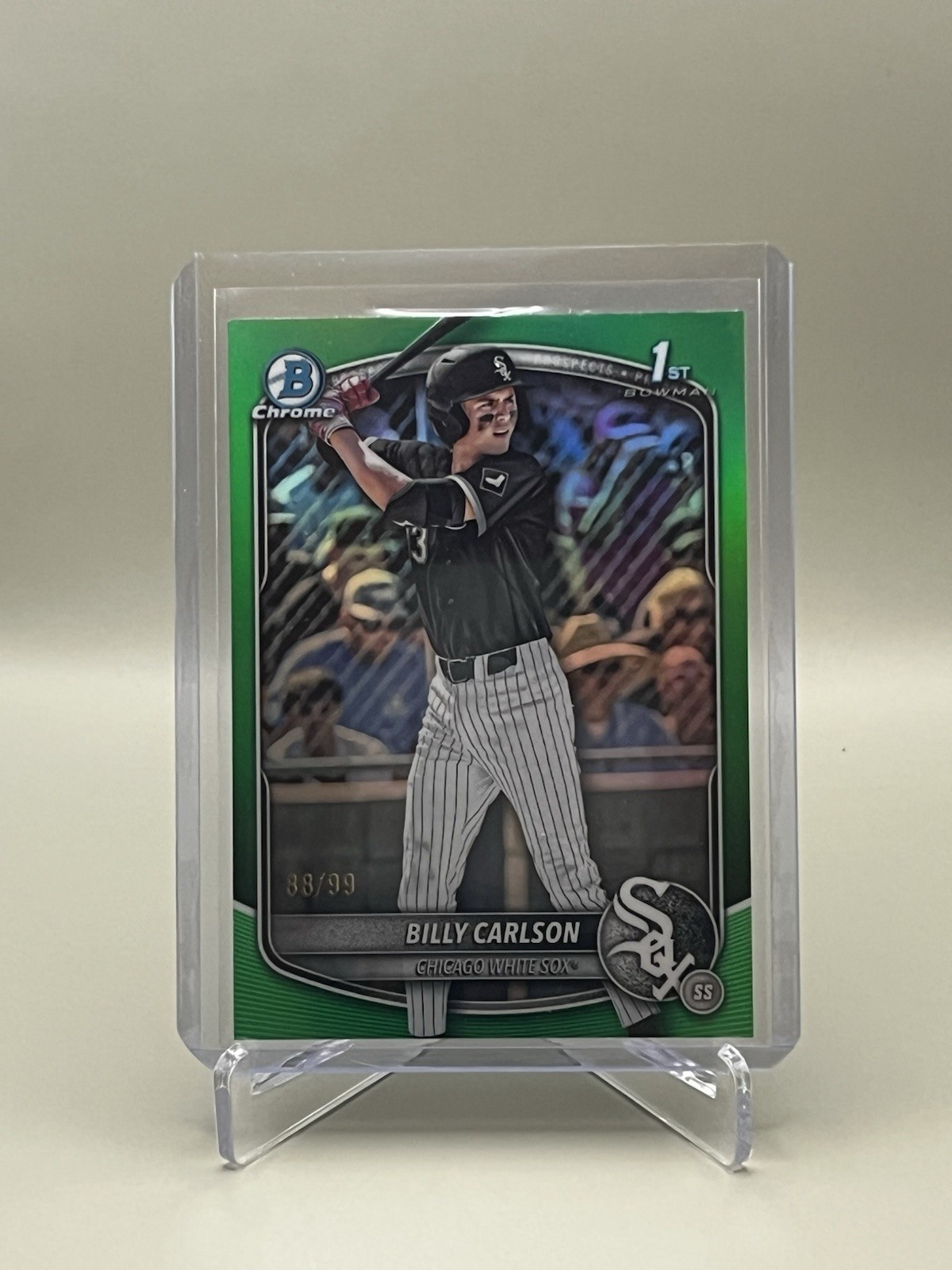 2025 Bowman Draft Billy Carlson True Green 1st /99 White Sox