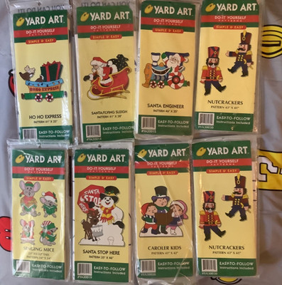 Lot Of 8 Yard Art Christmas DIY 1998 Christmas Patterns Duplicate Nutcracker