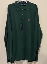 NWT POLO Ralph Lauren Men's Dark Green Polo Shirt 100 Cotton Size 2XB