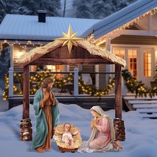 Large Christmas Nativity Scene Holy Family Outdoor Yard Decoration Weatherproof