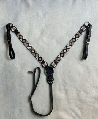 Martin Saddlery Western Premium Leder Reitsport Perlen Kopfstück, Brusthalsband