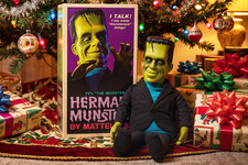 #193 Toys of Christmas Past ART PRINT POSTCARD Mattel Herman Munster RETRO