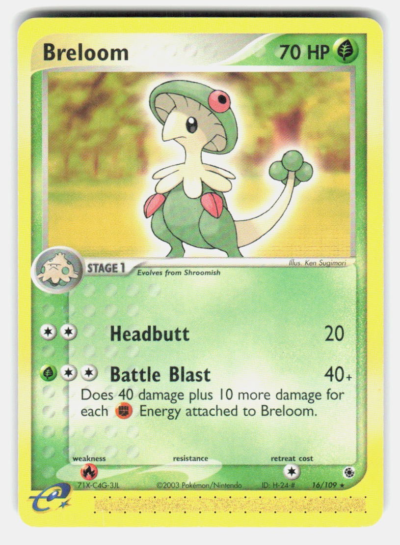 Pokemon TCG Breloom Ruby & Sapphire 16/109 Rare NM