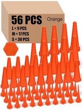 Rubber Hydraulic Oil Service Plugs, 56 Count, Orange, Drip Proof Hose Plugs