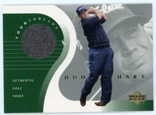 2001 Upper Deck Golf Dudley Hart Tour Threads Relic