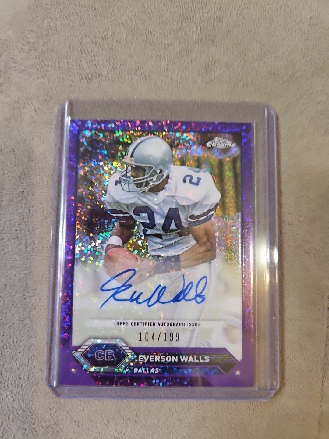 2023 Topps Composite Everson Walls Chrome Purple Speckle Refractor /199 AUTO 🔥