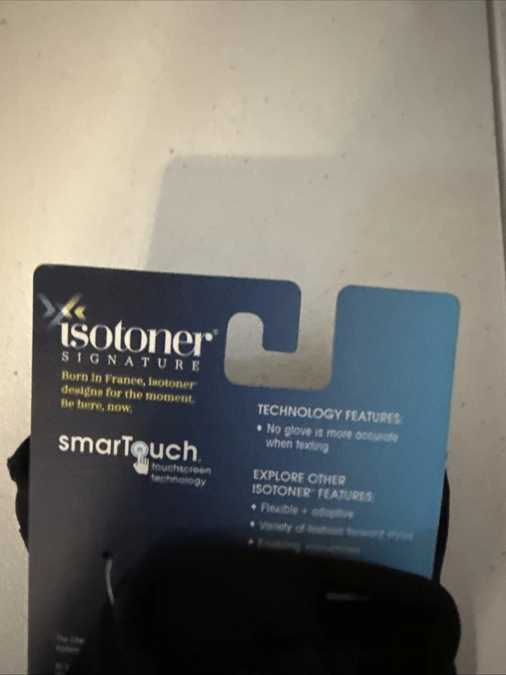 Luvas femininas Isotoner Signature Smart Touch pretas tamanho grande - Imagem 2 de 4
