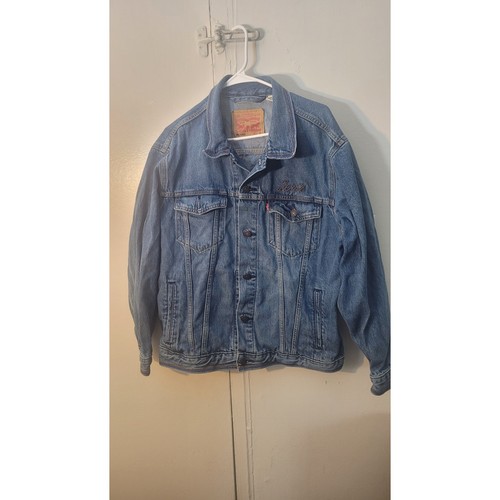 Levis Relaxed Fit Trucker Denim Jacket Medium Wash Blue Mens Size M