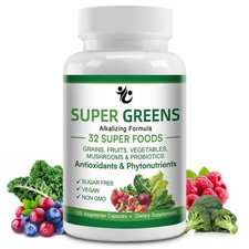 Super Greens 32 Super Foods Antioxidants  Phytonutrients 120 Capsuels