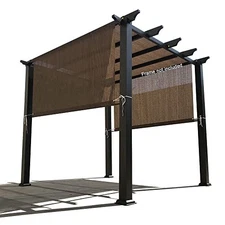 Alion Home Toldo permeable de polietileno de alta 14' x 9' Marrón mocha