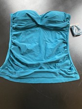 XL Swimsuit Tankini Twist front Bandeau Teal new without tags/unbranded