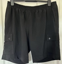 Men’s Tailored Black Long Shorts Waist 92cm Deep Pockets