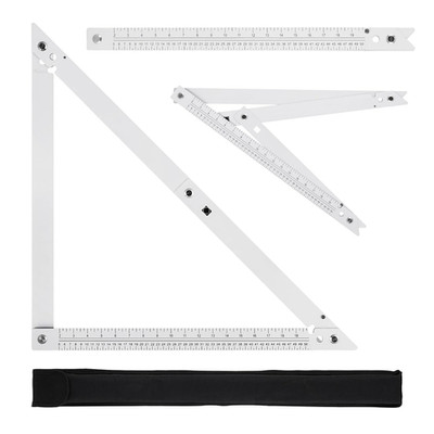 Folding Triangle Ruler 23.4inchs, Aluminum Framing Square Carpentry Squares Cons