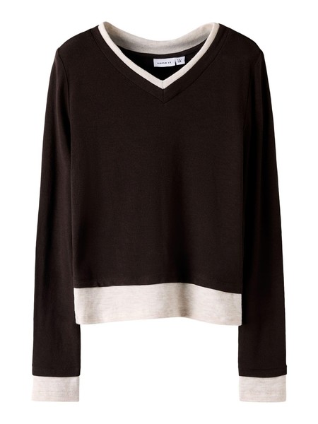 Name It Nkfnora Ls Slim Top, GrößE L, Schwarz, Damen, Modell-Nr. Lnoos-image