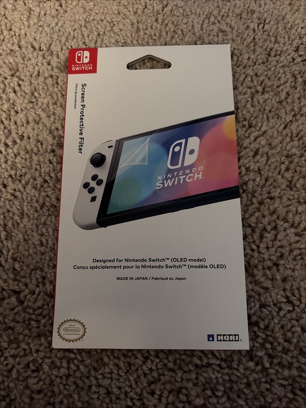 New Hori Anti-Scratch Clear Screen Protector for Nintendo Switch OLED